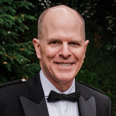 Shawn Duncan wearing "black tie" formal attire.